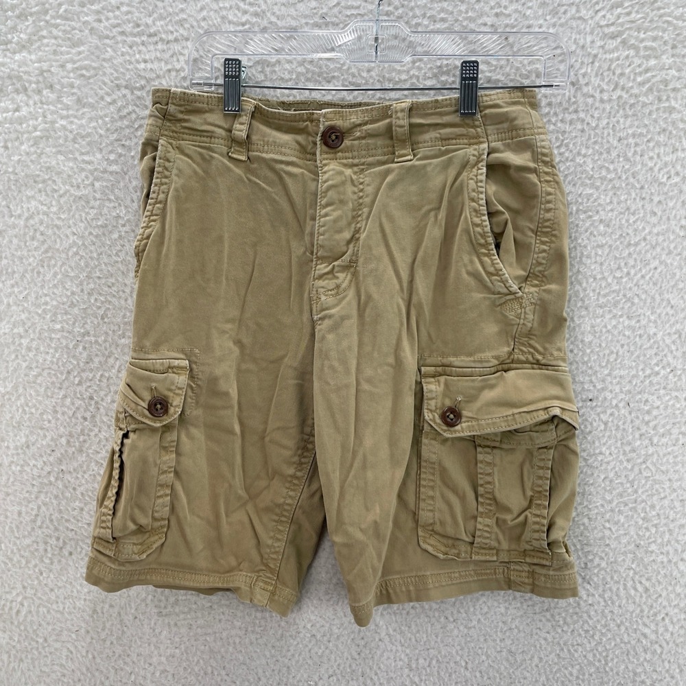 American Eagle Cargo Shorts Mens 30 Beige 10" Classic Grunge Y2K Outdoor Preppy